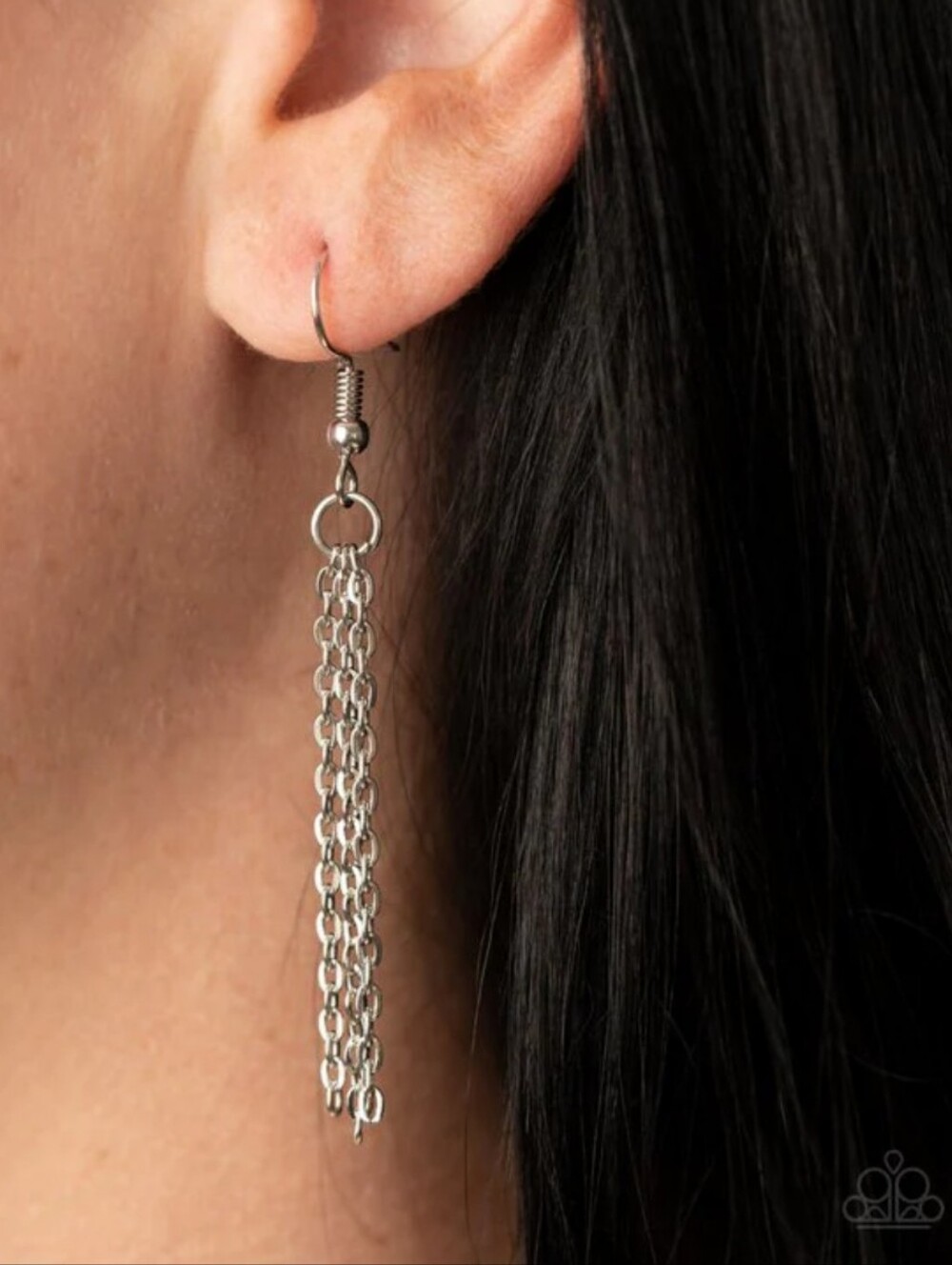 Paparazzi Silver Dangle Chain Earrings New